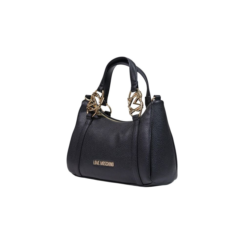 Love Moschino Black Polyurethane Small Handbag