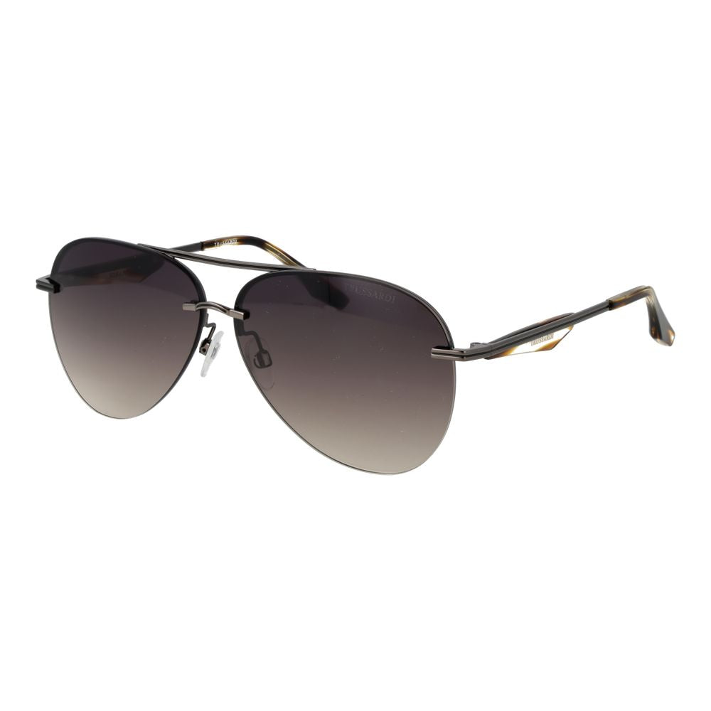 Trussardi Gunmetal Metal Sunglasses