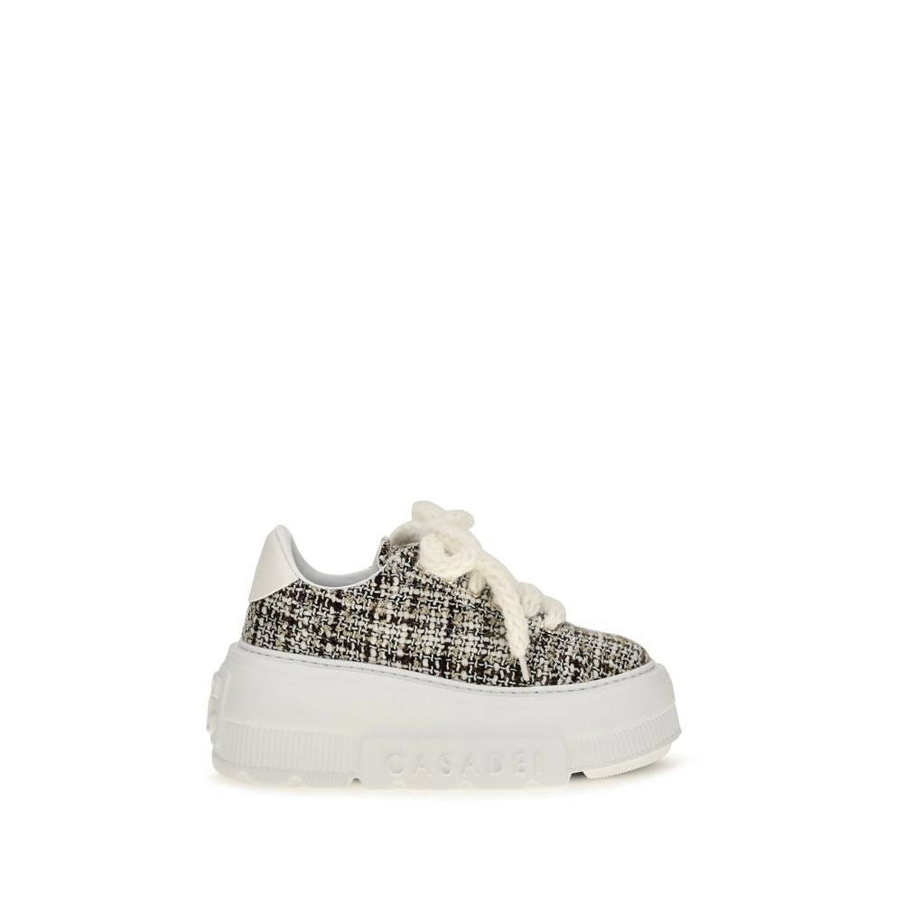 Casadei Multicolor Bouclé Platform Sneakers