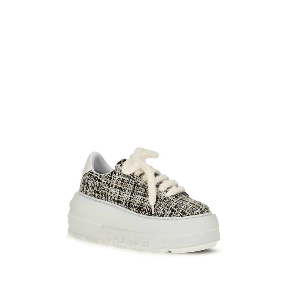 Casadei Multicolor Bouclé Platform Sneakers