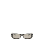 Balenciaga Black Acetate Rectangle Sunglasses