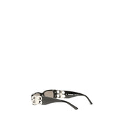Balenciaga Black Acetate Rectangle Sunglasses