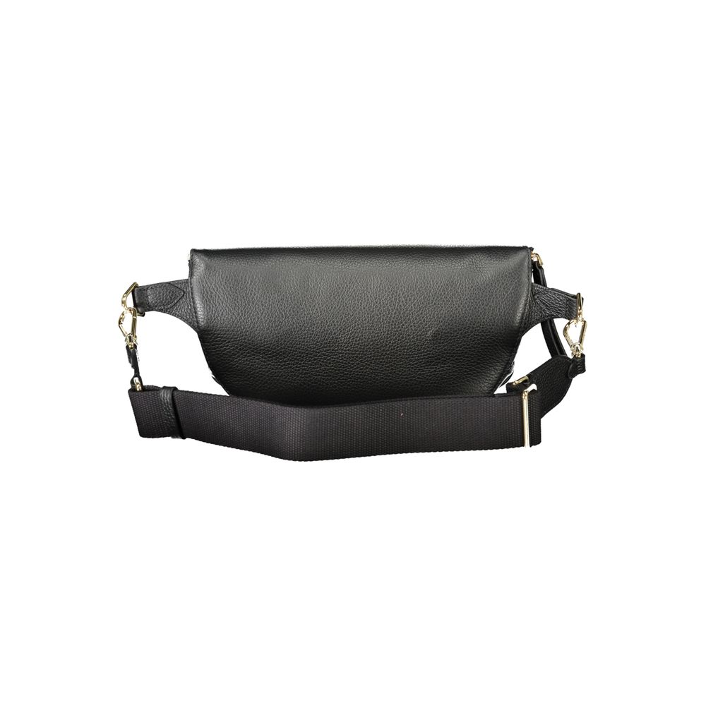 Coccinelle Black Leather Pocket Belt Bag