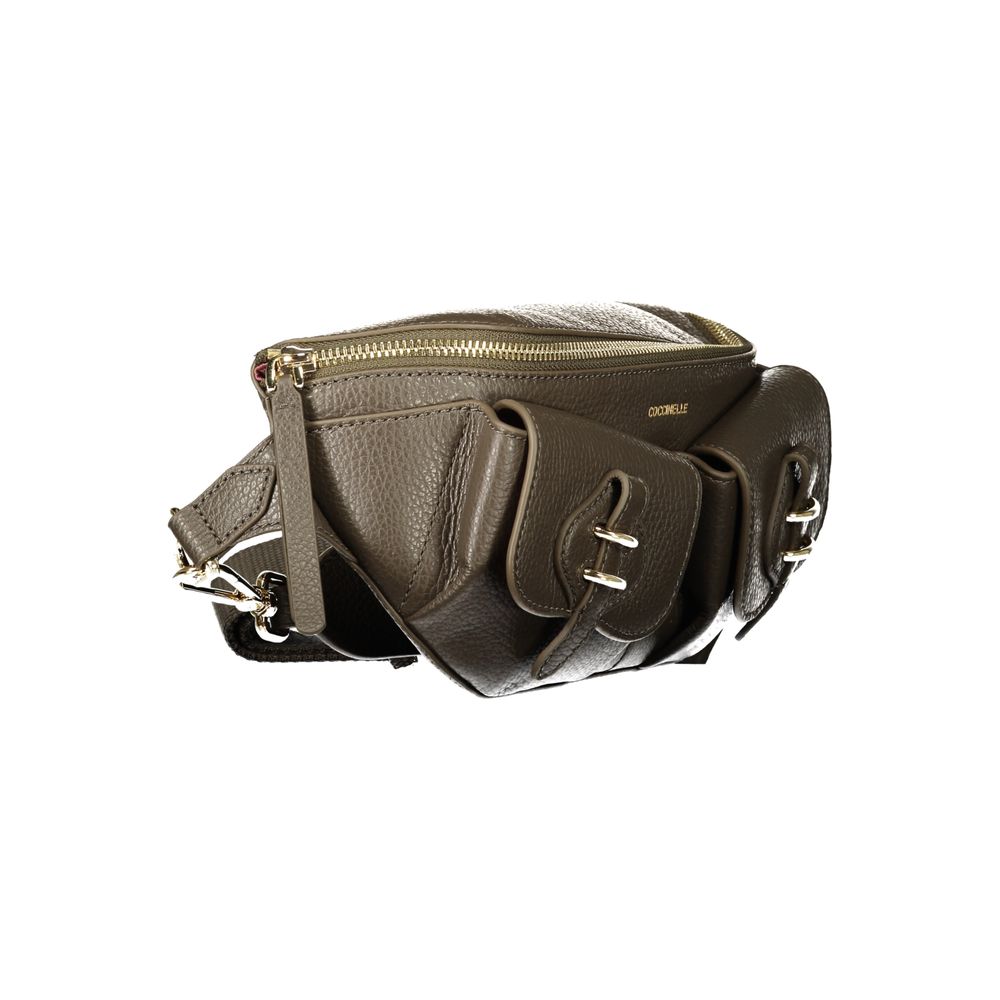 Coccinelle Brown Leather Pocket Belt Bag