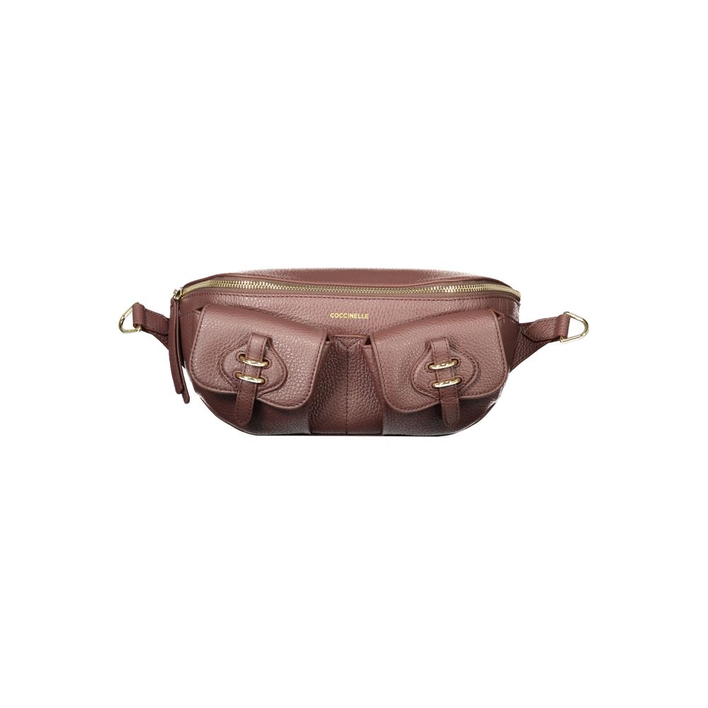 Coccinelle Brown Leather Pocket Belt Bag