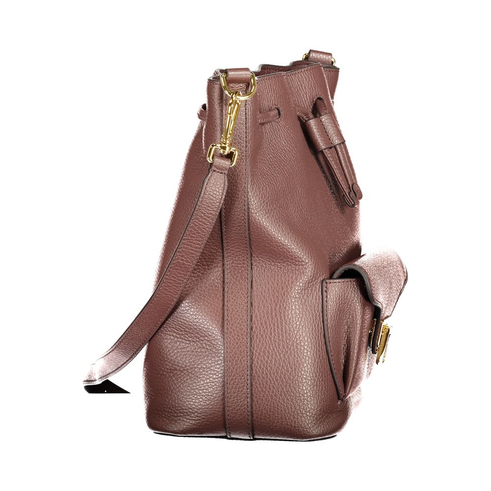 Coccinelle Brown Leather Bucket Bag