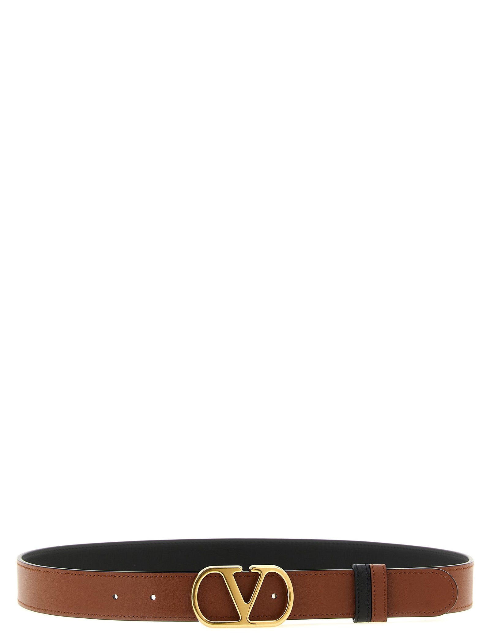 Valentino Garavani Black Calfskin Reversible Belt