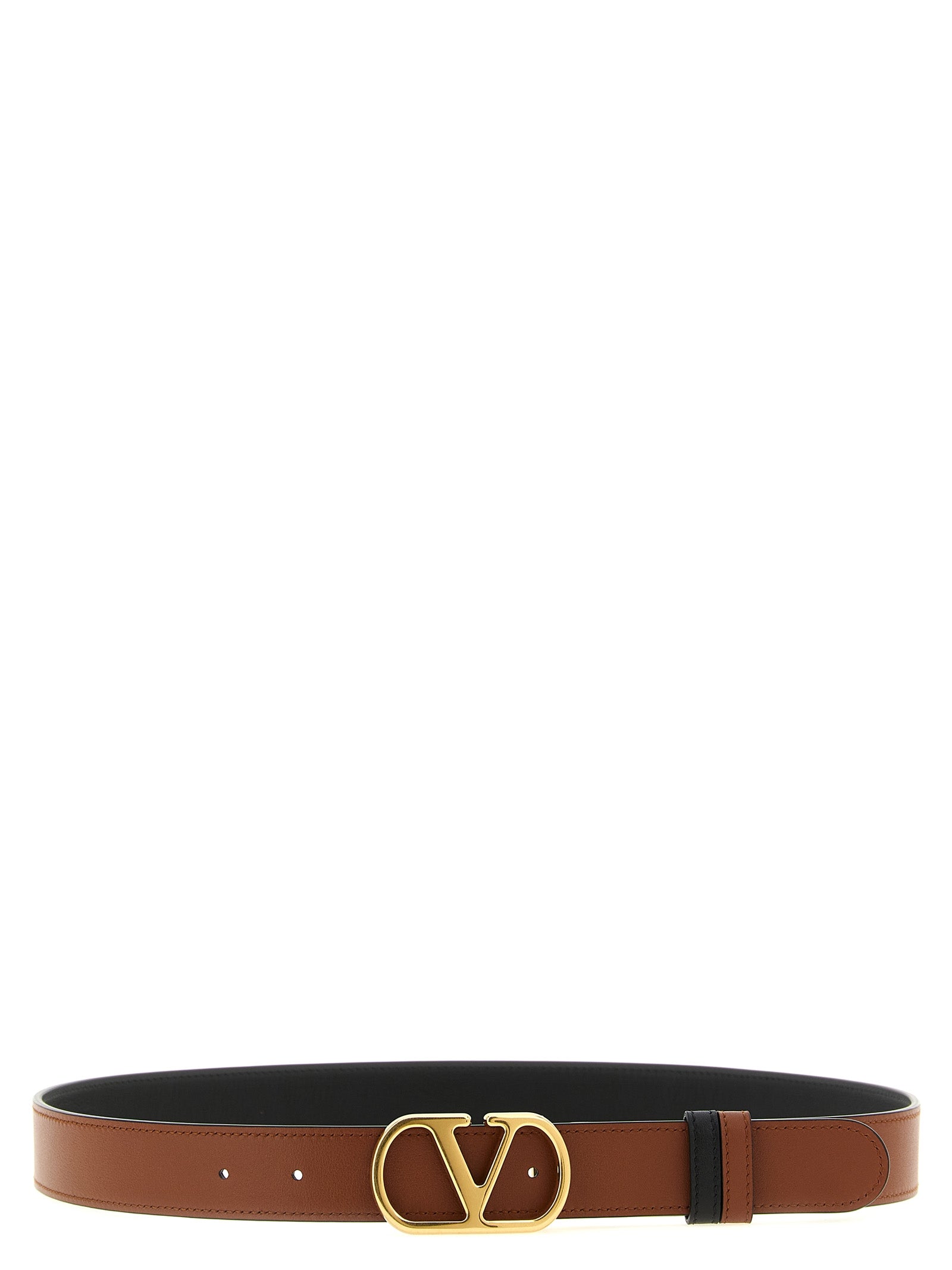 Valentino Garavani Black Calfskin Reversible Belt