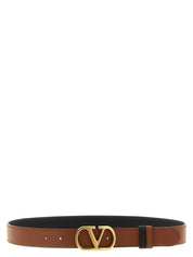 Valentino Garavani Black Calfskin Reversible Belt
