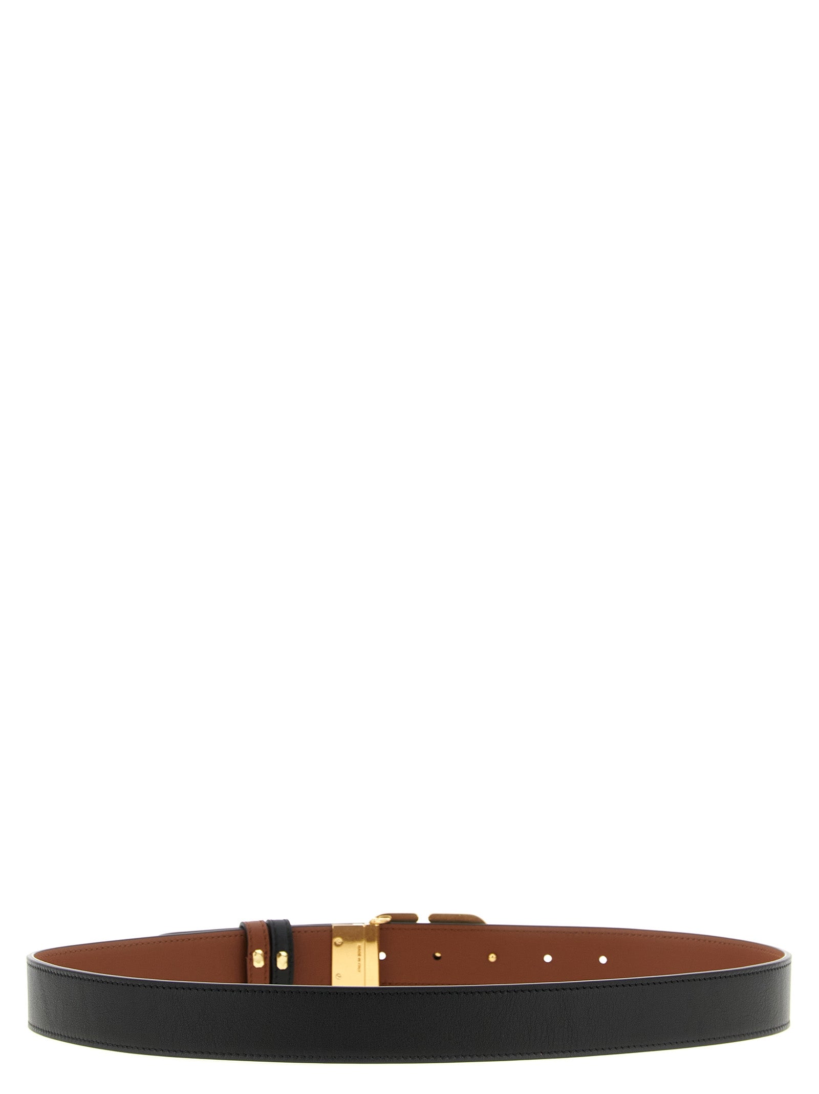 Valentino Garavani Black Calfskin Reversible Belt