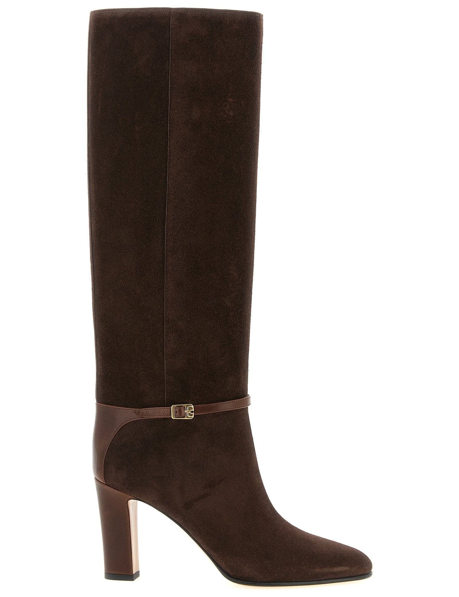 Valentino Garavani Brown Calfskin Over The Knee Boots