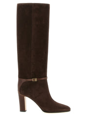 Valentino Garavani Brown Calfskin Over The Knee Boots