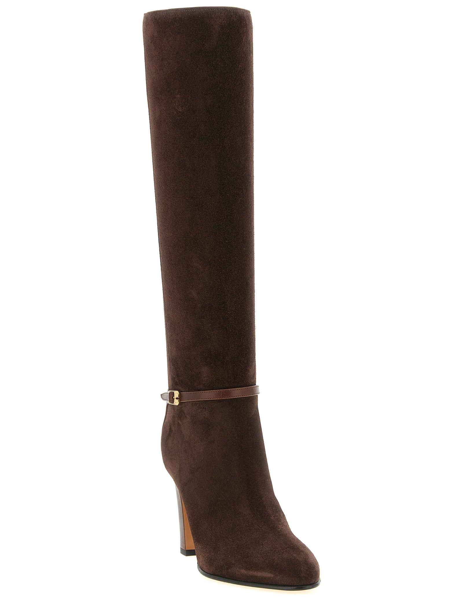 Valentino Garavani Brown Calfskin Over The Knee Boots