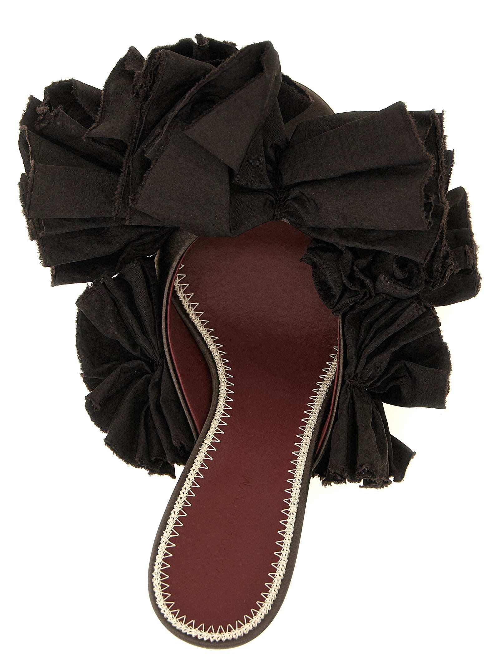 Magda Butrym Brown Viscose Silk Stiletto Heel Sandals