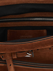 Moschino Brown Calfskin Clutch Bag