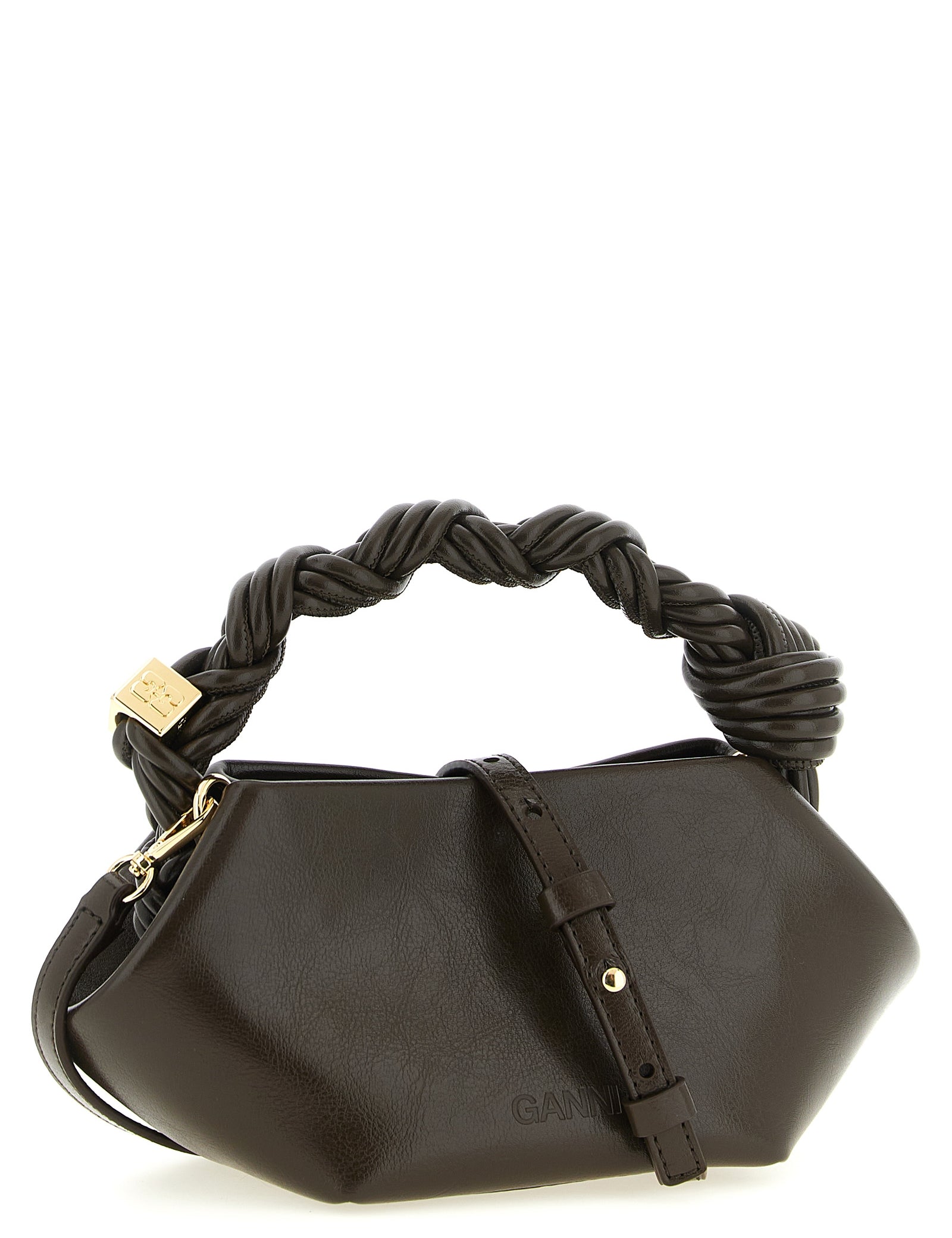 Ganni Brown Polyurethane Mini Handbag