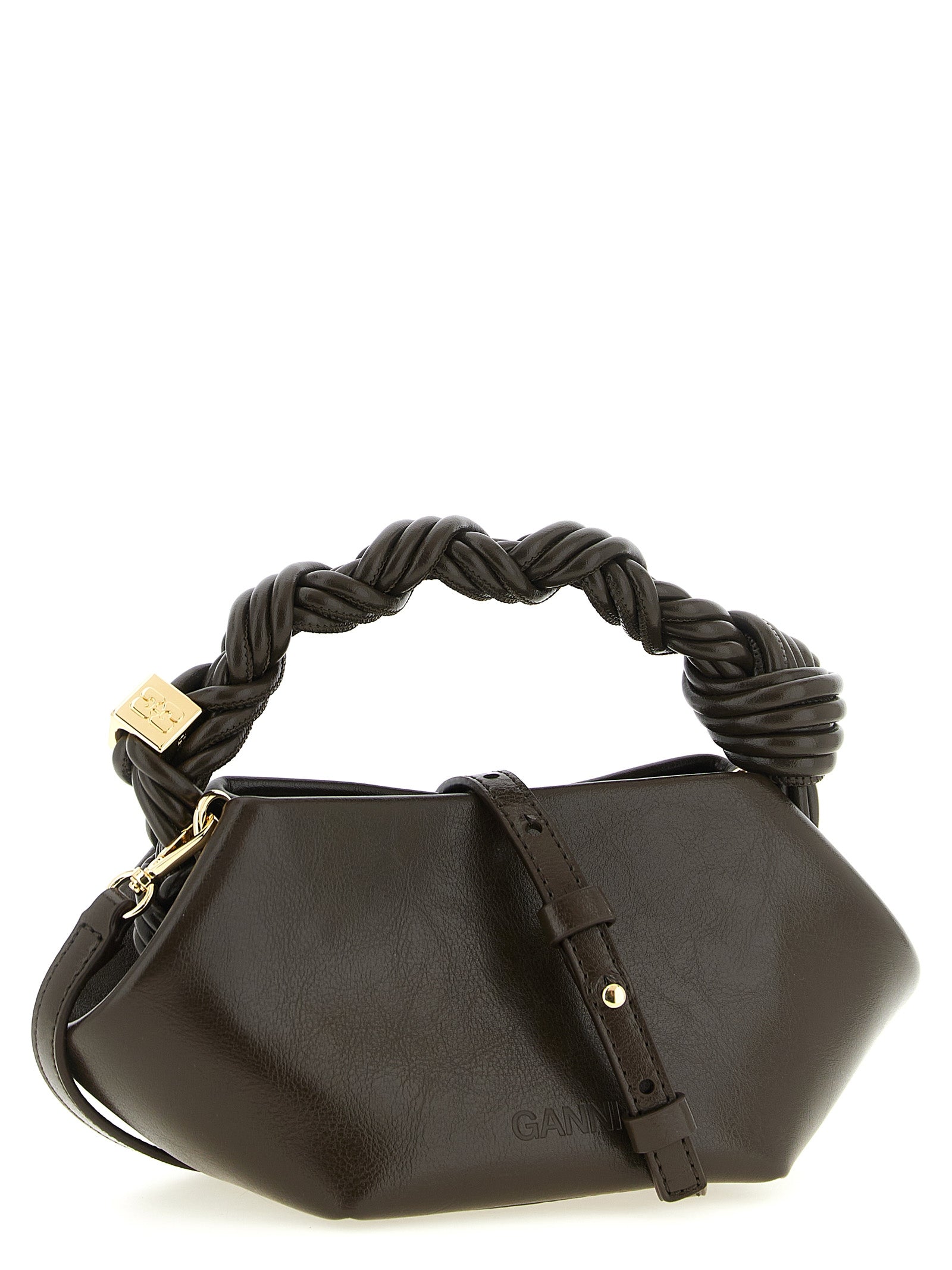Ganni Brown Polyurethane Mini Handbag