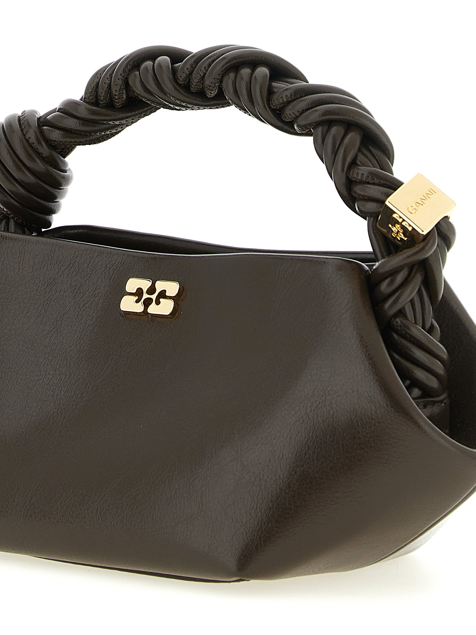 Ganni Brown Polyurethane Mini Handbag