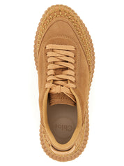 Chloé Beige Polyester Platform Sneakers