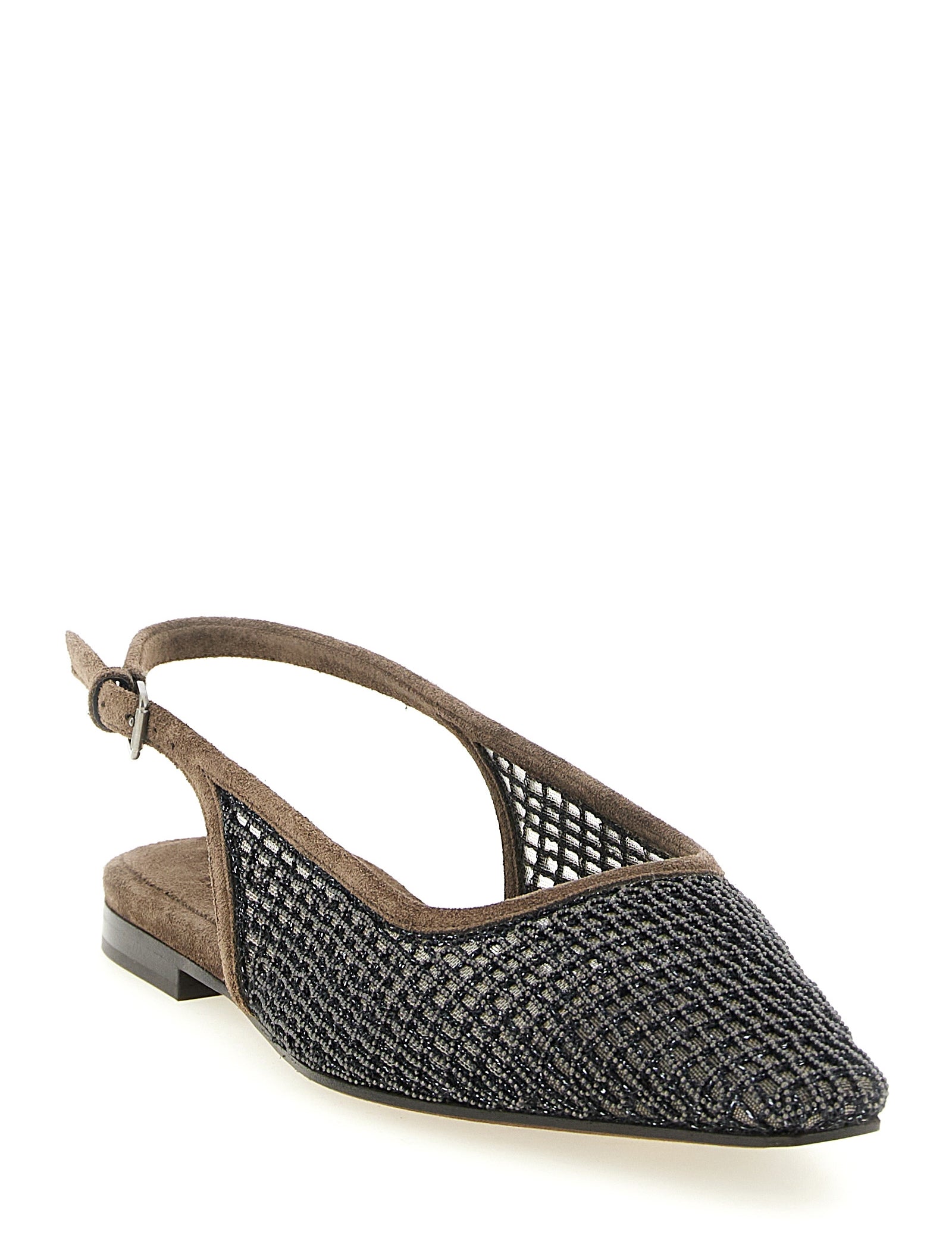 Brunello Cucinelli Brown Calfskin Ballet Flats