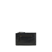 Balenciaga Black Lambskin Card Holder