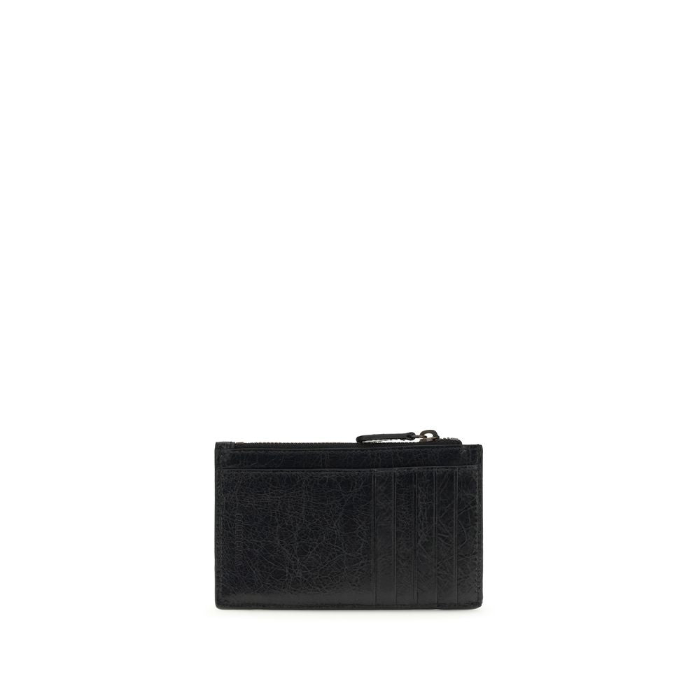 Balenciaga Black Lambskin Card Holder