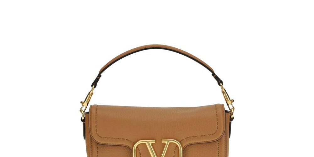 Valentino Garavani Beige Calf Leather Shoulder Bag
