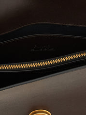 PINKO Dark Brown Calfskin Crossbody Bag
