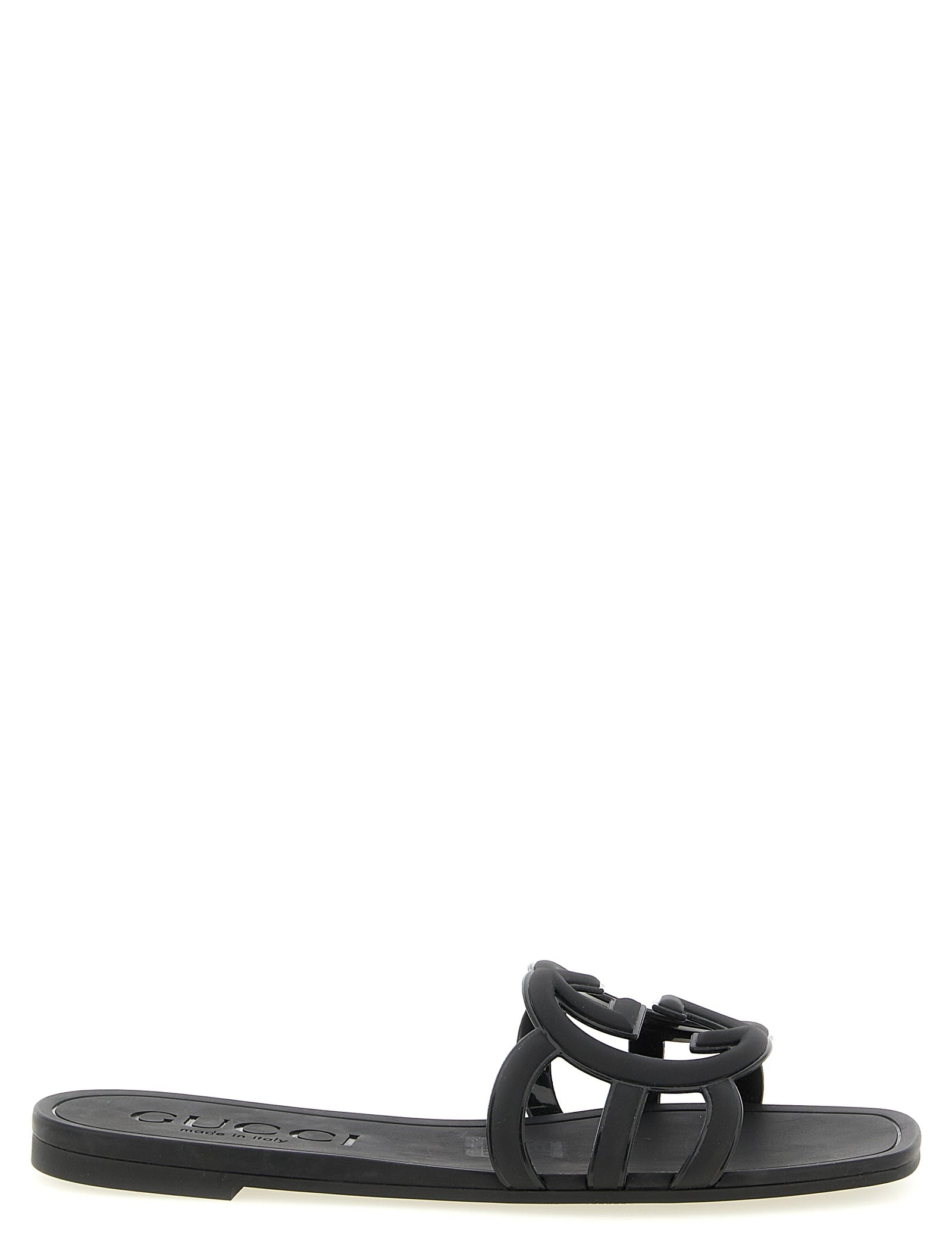 Gucci Black Rubber Slides