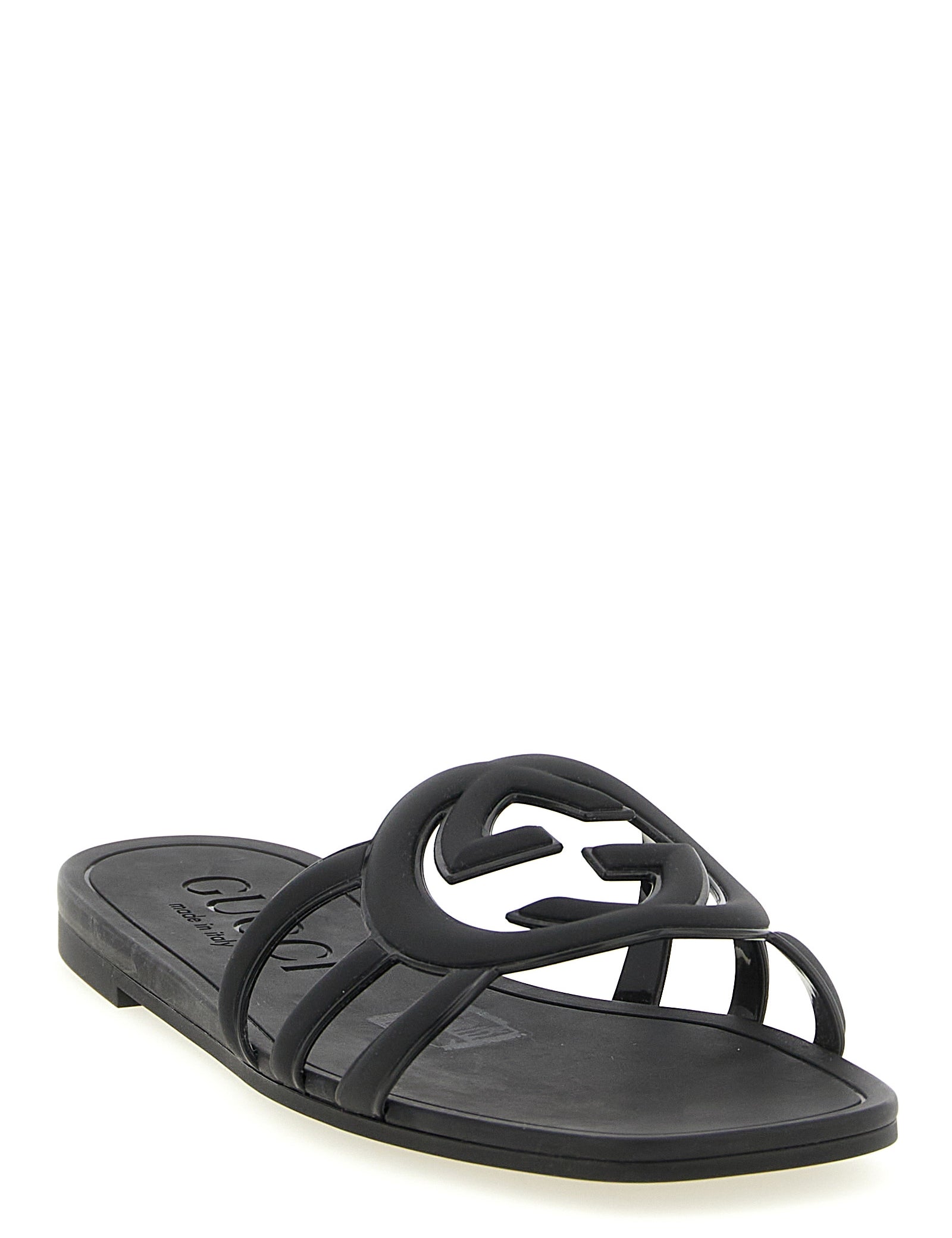 Gucci Black Rubber Slides