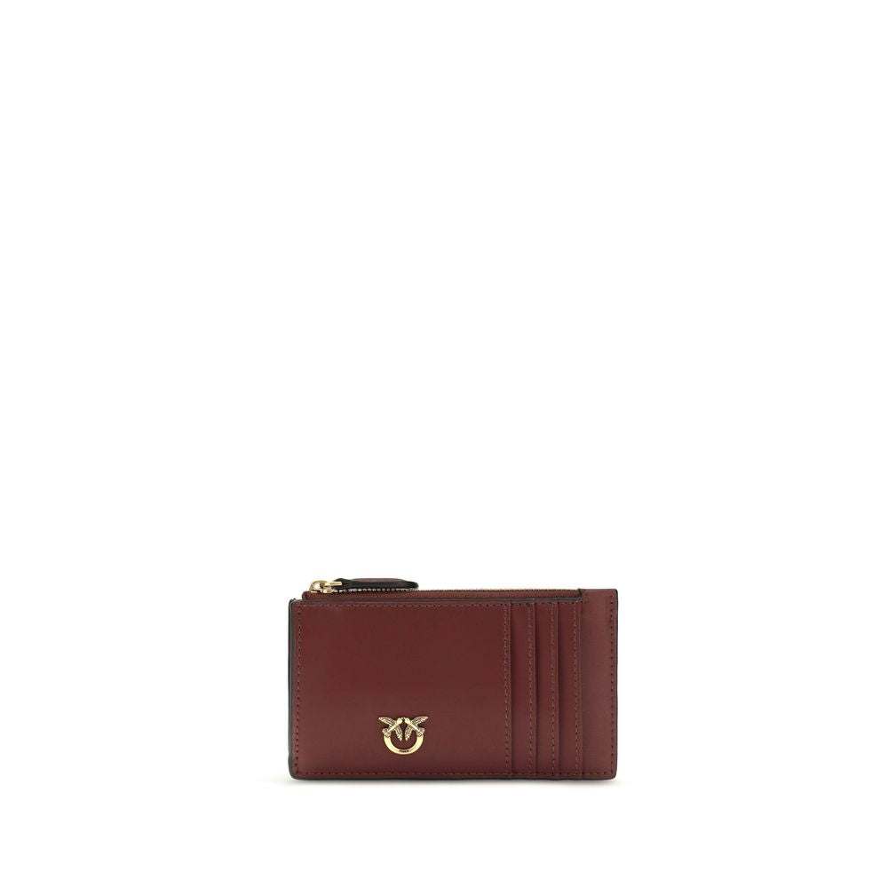 PINKO Bordeaux Calf Leather Wallet