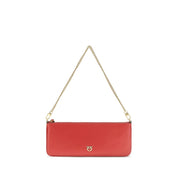 PINKO Red Calf Leather Shoulder Bag