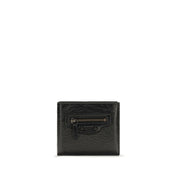 Balenciaga Black Lambskin Square Wallet