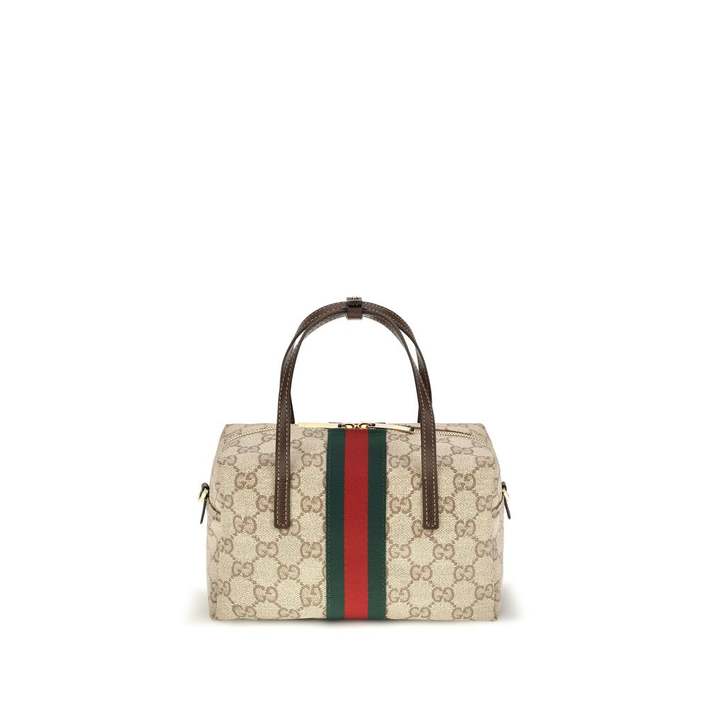 Gucci Beige Fabric Mini Boston Handbag