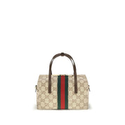 Gucci Beige Fabric Mini Boston Handbag