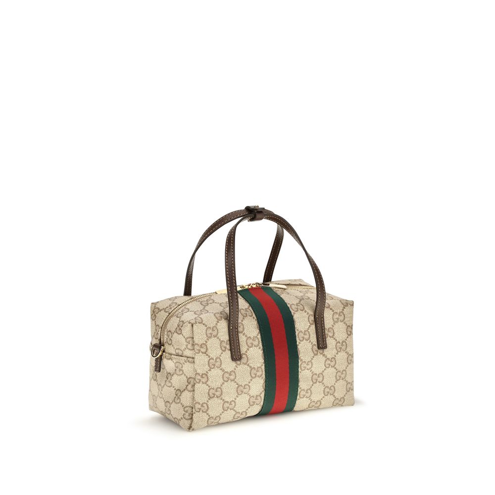 Gucci Beige Fabric Mini Boston Handbag