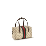 Gucci Beige Fabric Mini Boston Handbag