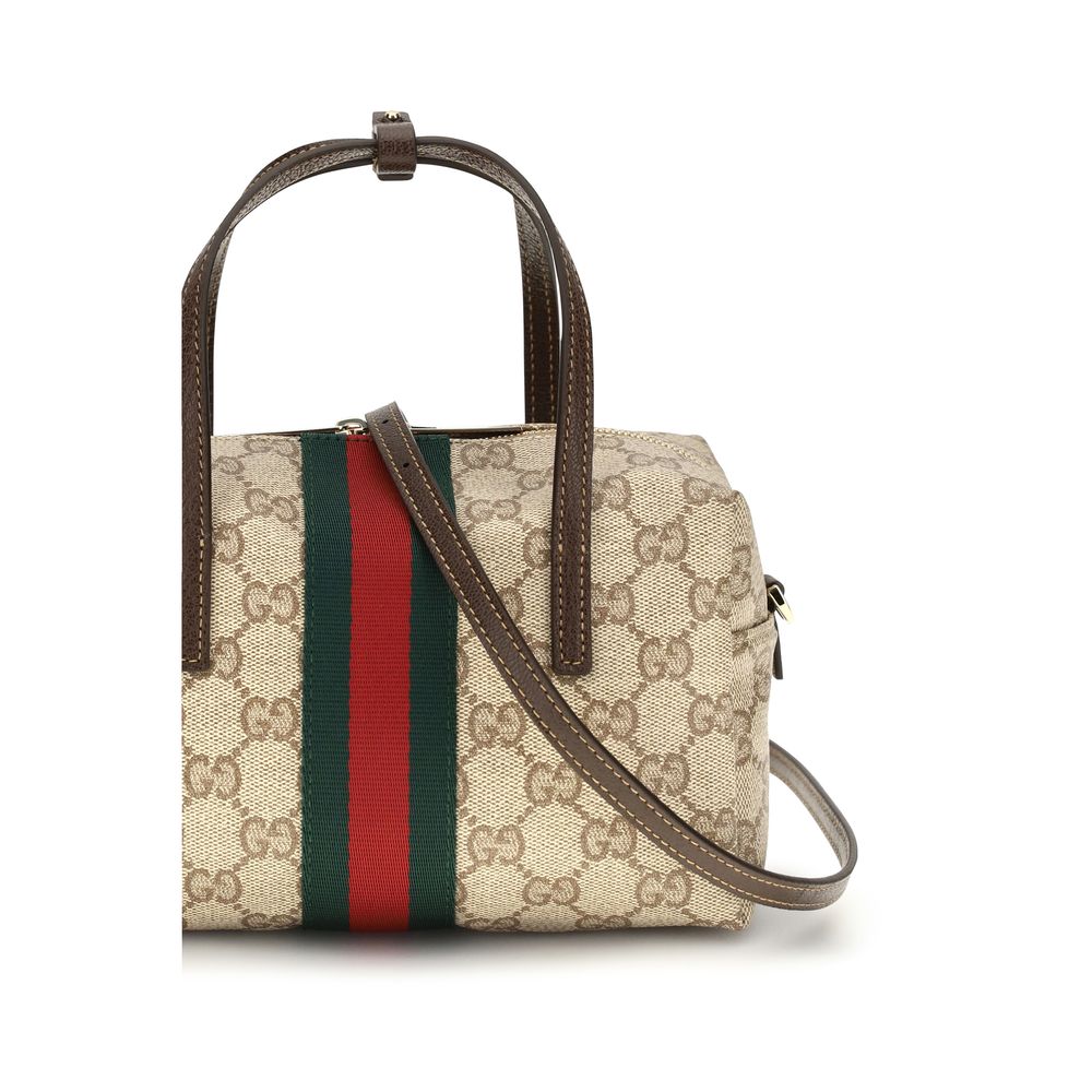 Gucci Beige Fabric Mini Boston Handbag