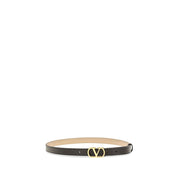 Valentino Garavani Black Leather Regular Belt