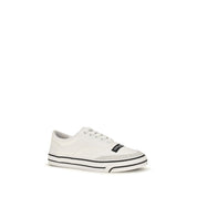 Dolce & Gabbana Cream Canvas Low Top Sneakers
