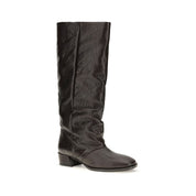 P.A.R.O.S.H. Brown Calf Leather Flat Boots