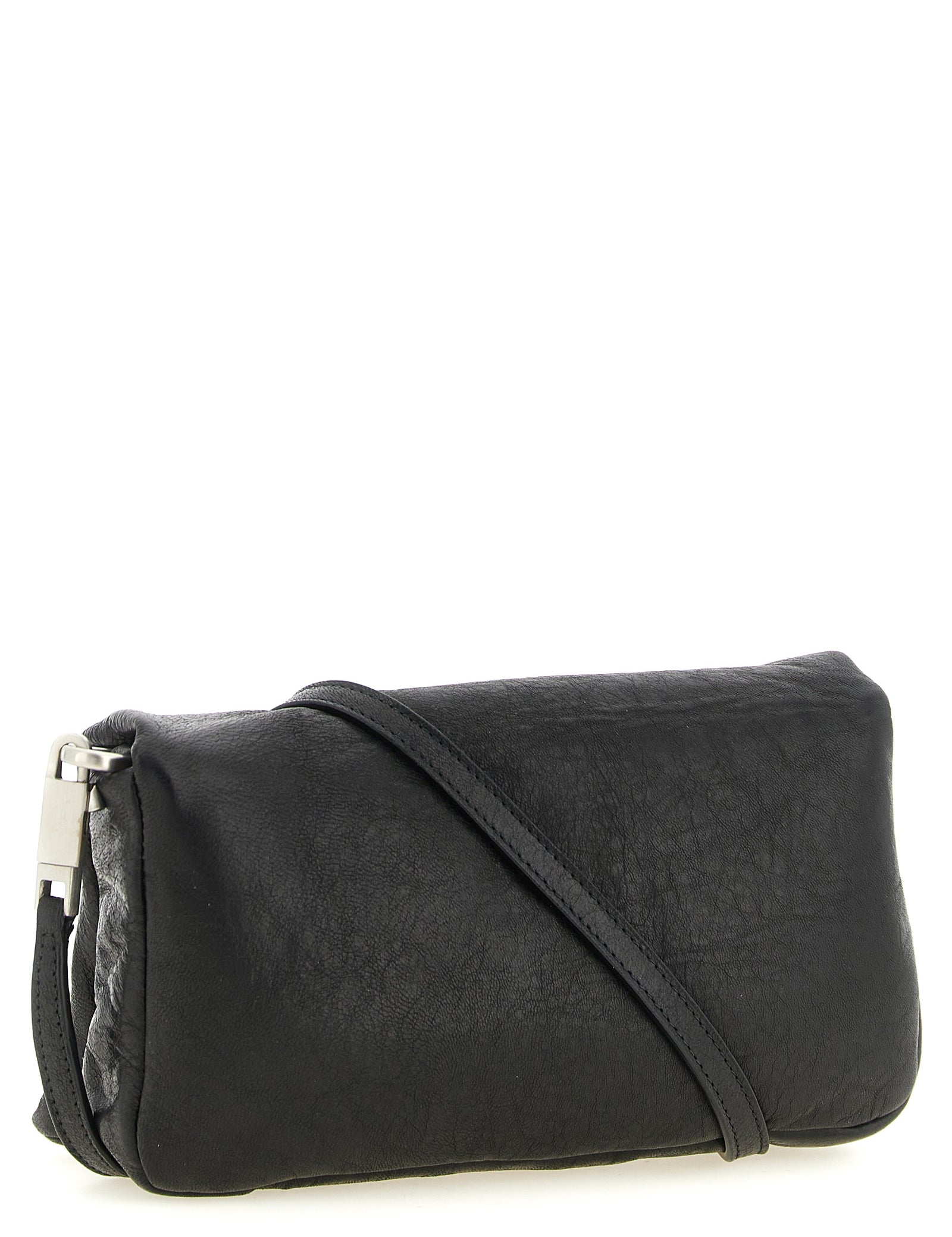 Rick Owens Black Lamb Leather Clutch Bag