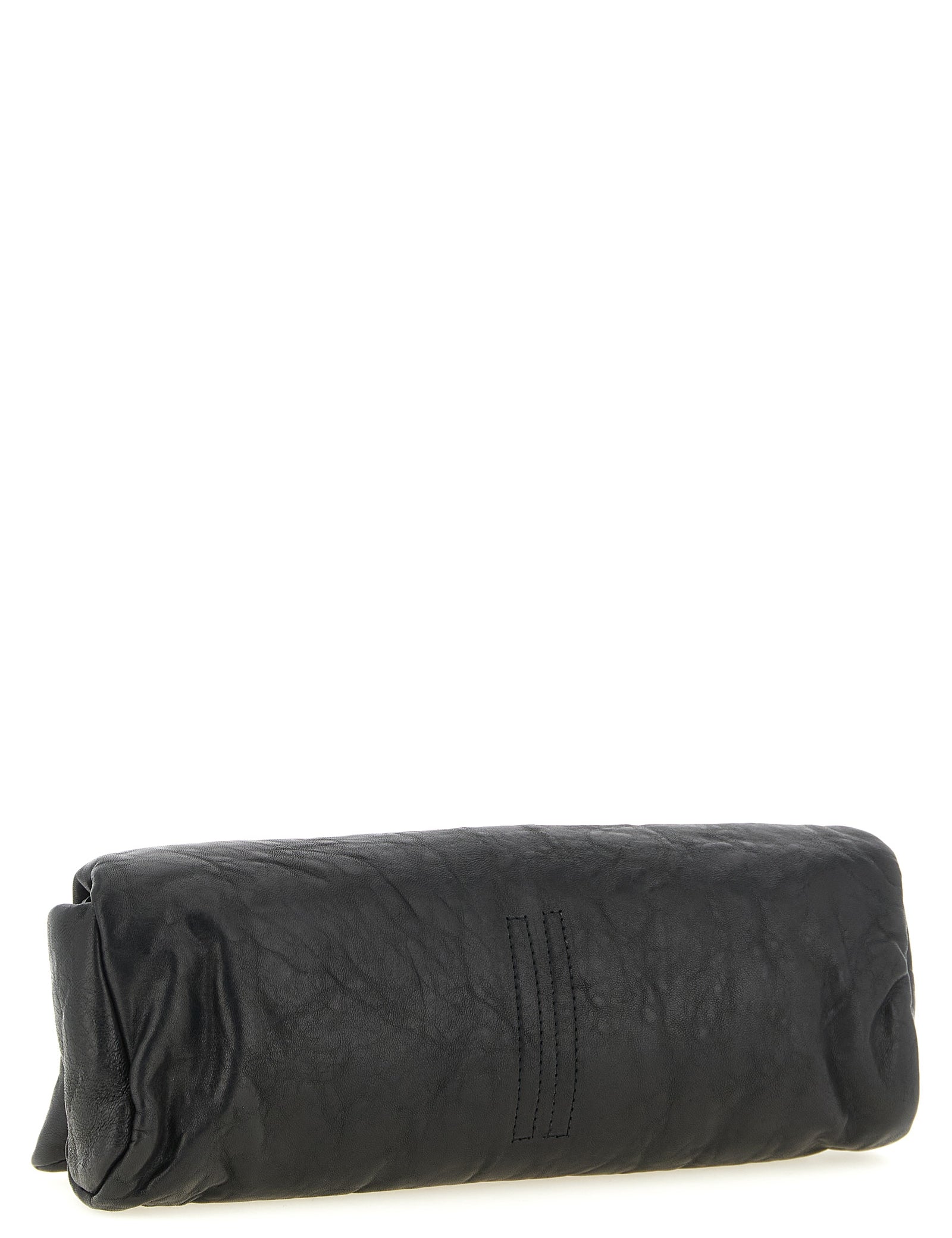 Rick Owens Black Lamb Leather Clutch Bag