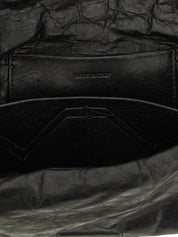 Rick Owens Black Lamb Leather Clutch Bag