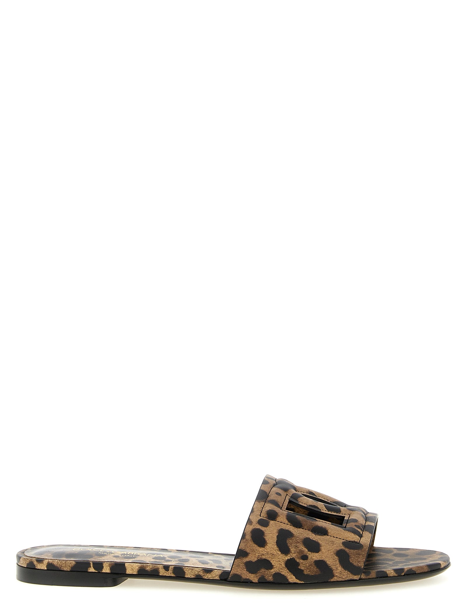 Dolce & Gabbana Brown Calfskin Slides