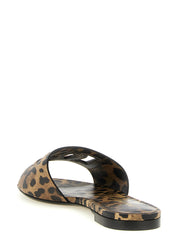 Dolce & Gabbana Brown Calfskin Slides