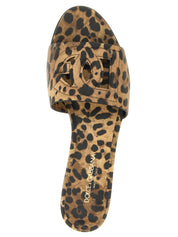 Dolce & Gabbana Brown Calfskin Slides
