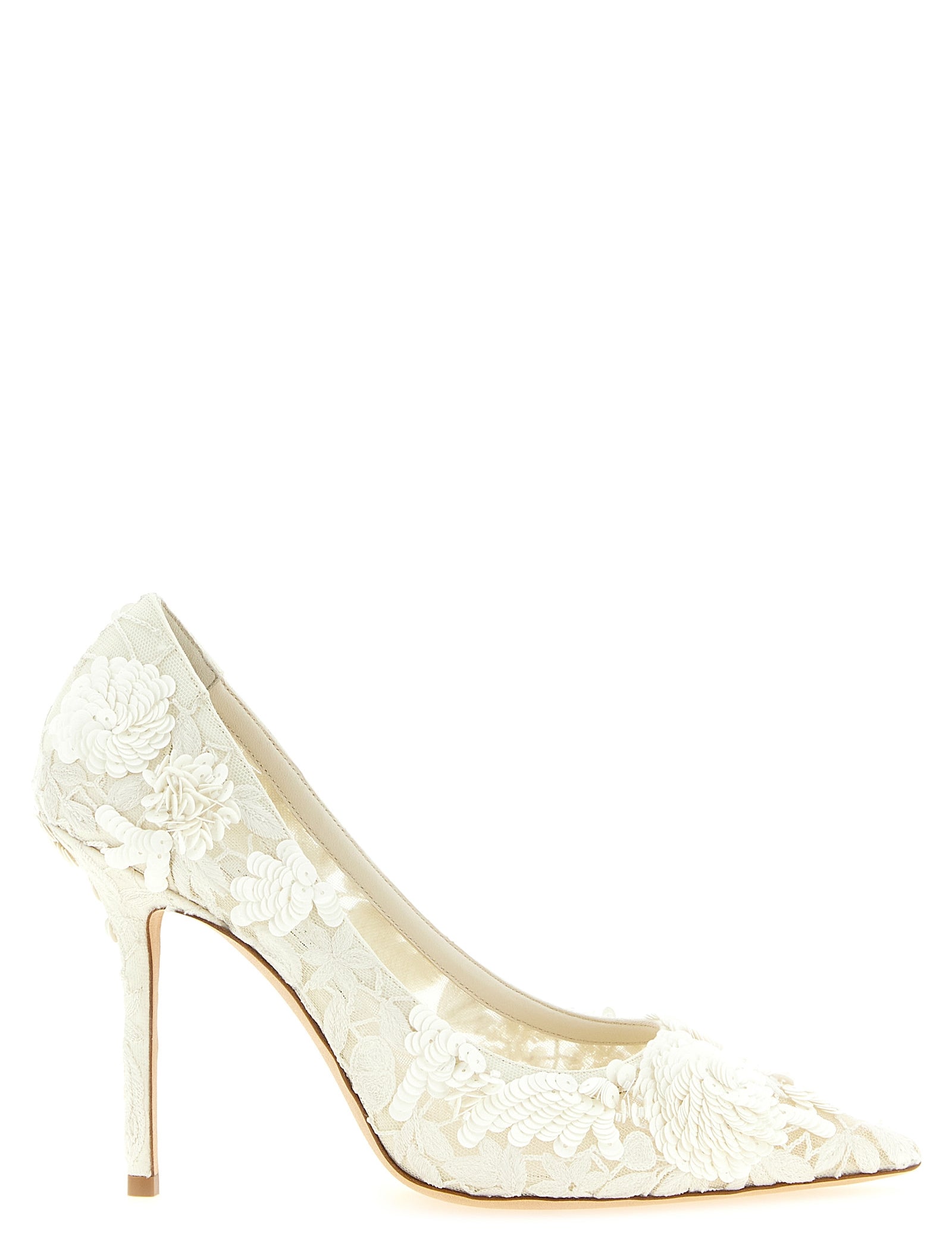 Jimmy Choo Beige Tulle High-Heel Pumps