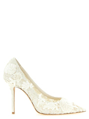 Jimmy Choo Beige Tulle High-Heel Pumps