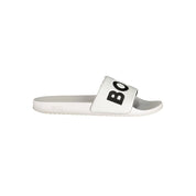 Hugo Boss White Polyurethane Slippers